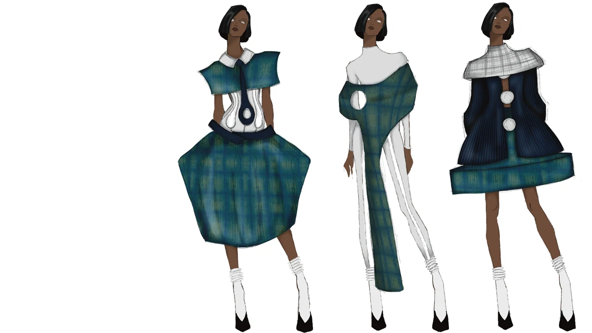 Fashion illustration by Amaury Sanders