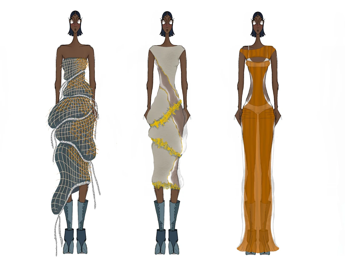 Fashion illustration by Amaury Sanders