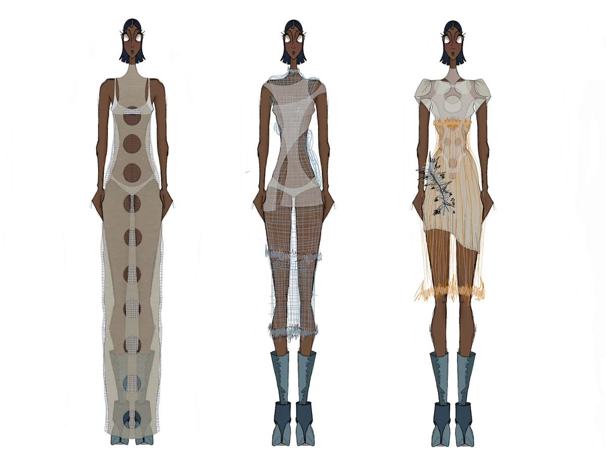 Fashion illustration by Amaury Sanders