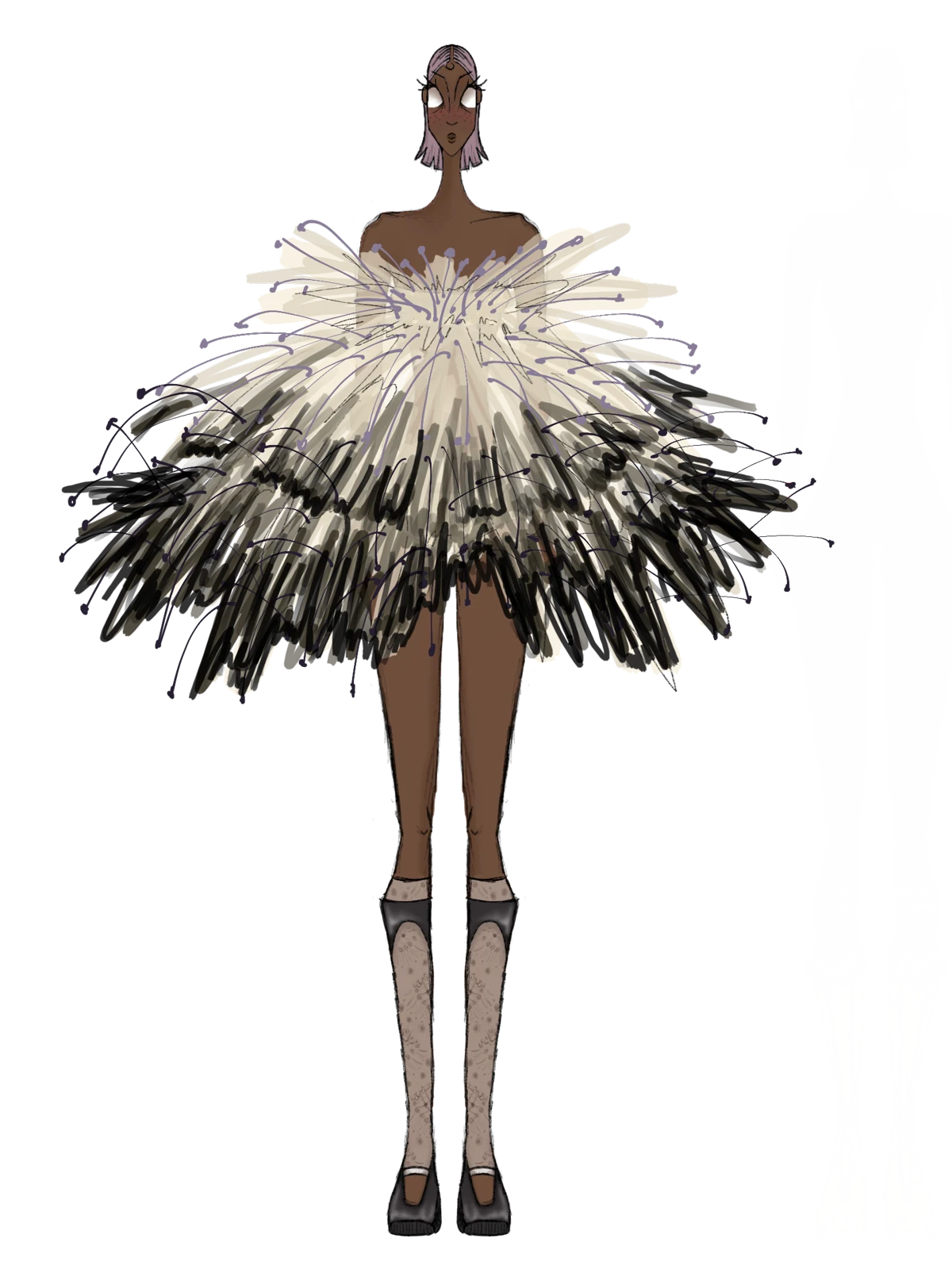 Fashion illustration by Amaury Sanders