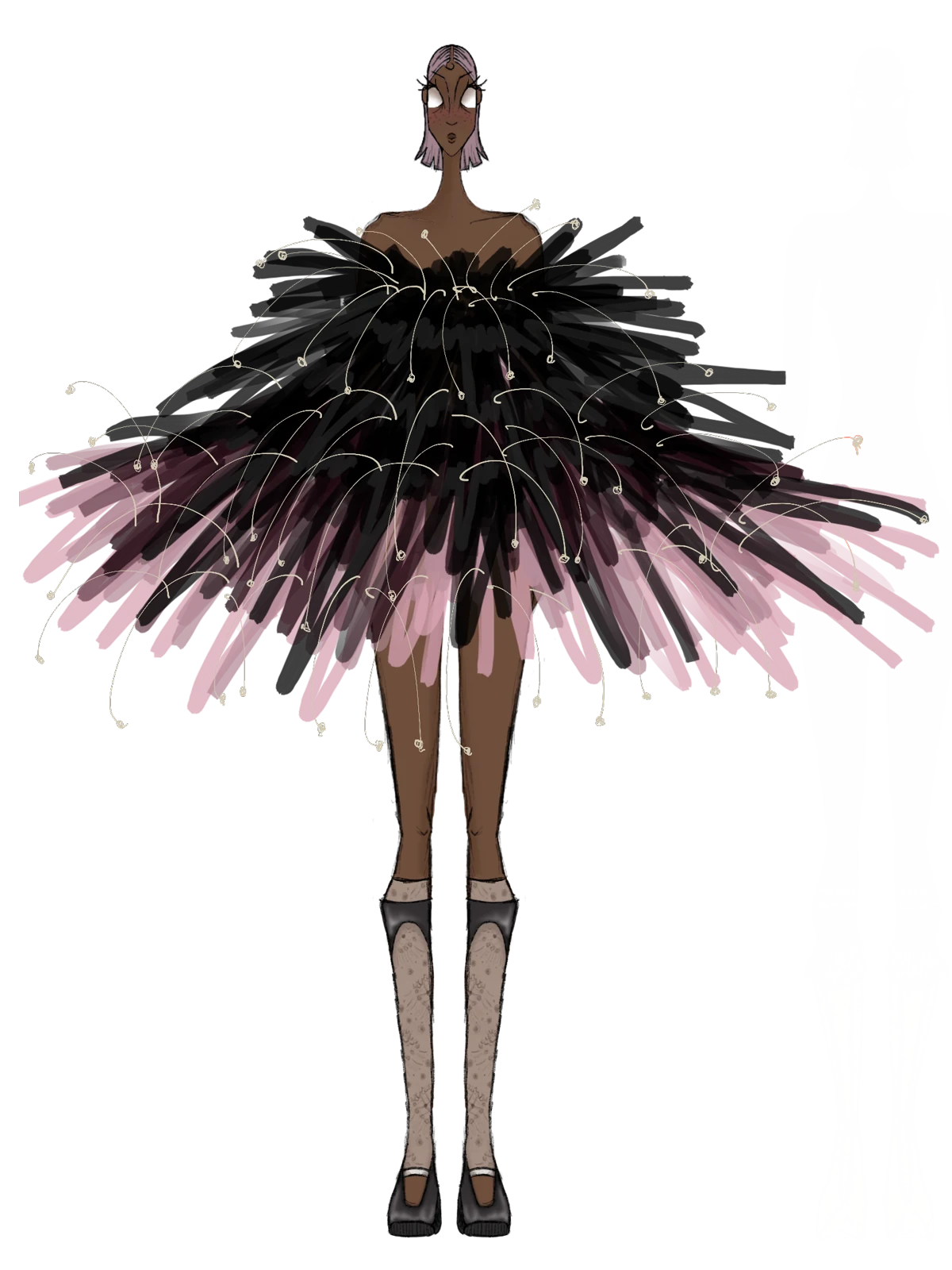 Fashion illustration by Amaury Sanders
