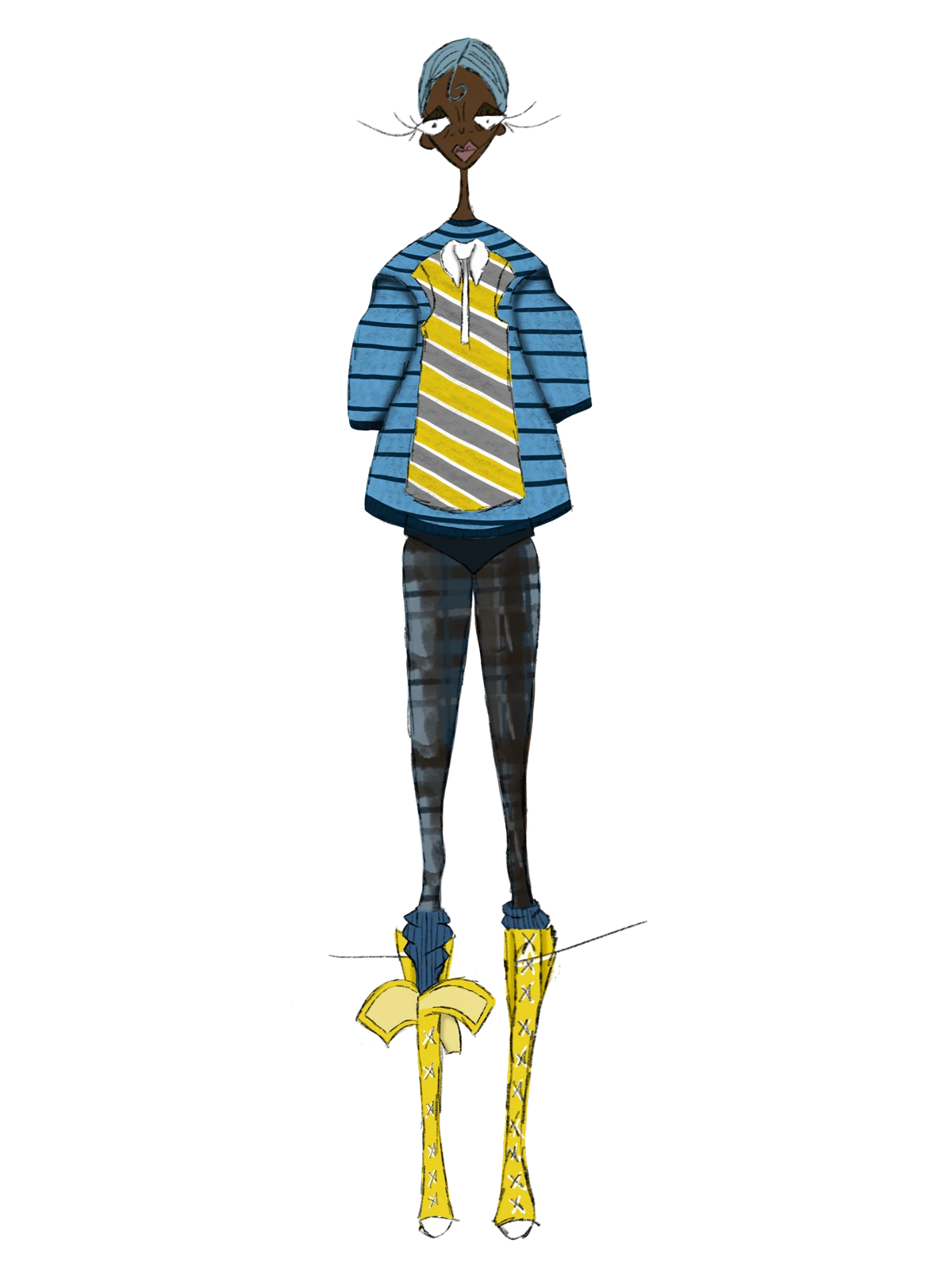 Fashion illustration by Amaury Sanders