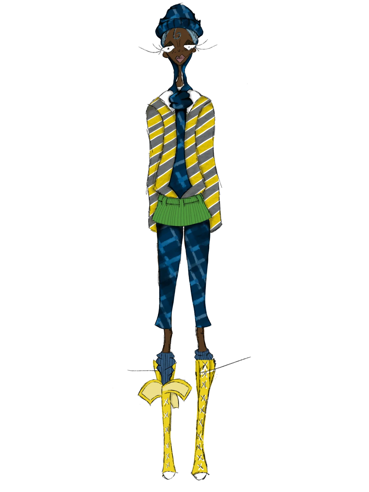 Fashion illustration by Amaury Sanders