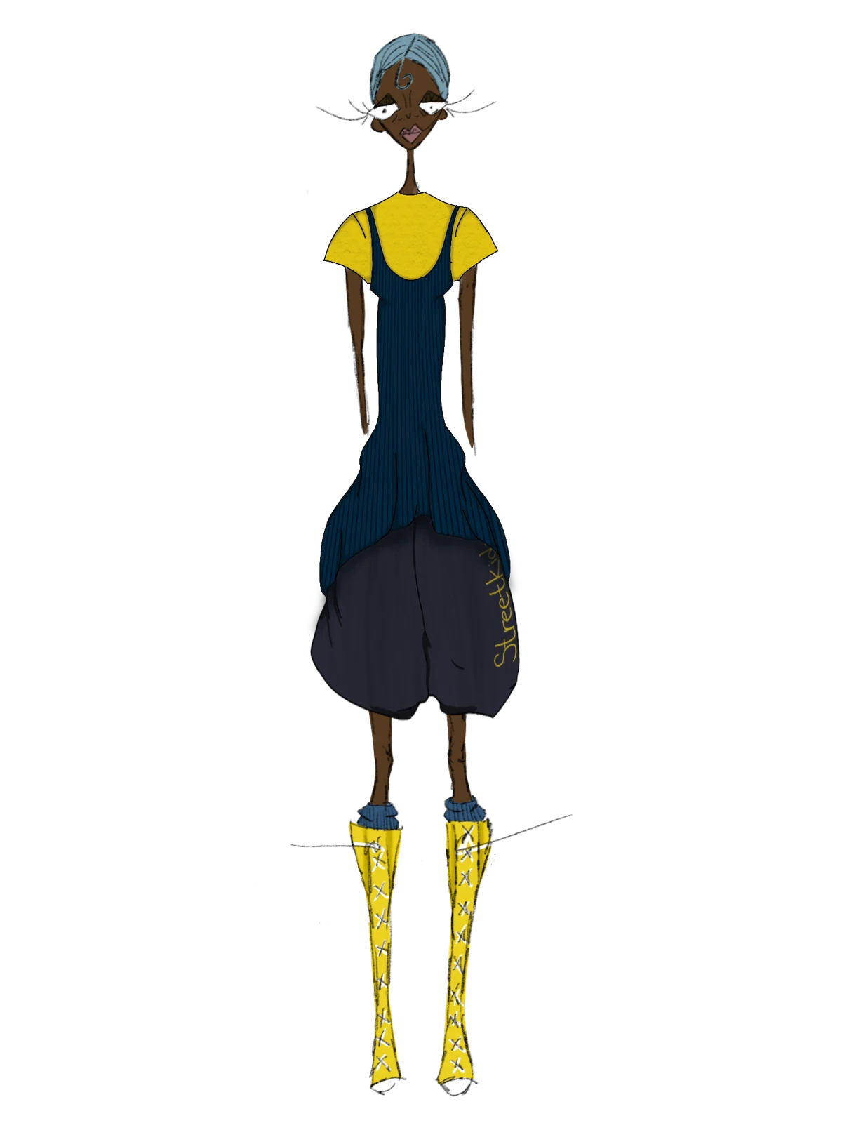 Fashion illustration by Amaury Sanders