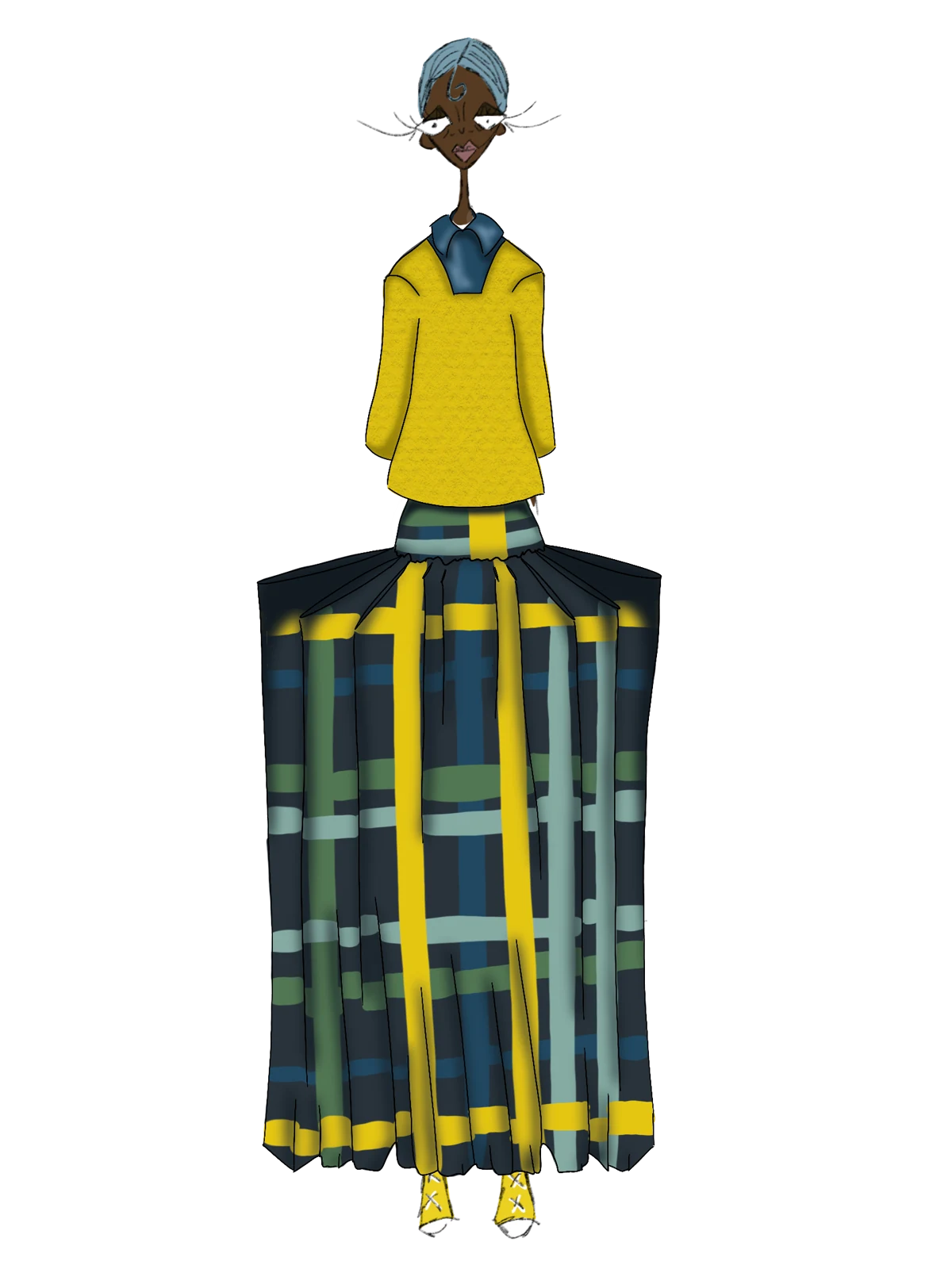 Fashion illustration by Amaury Sanders